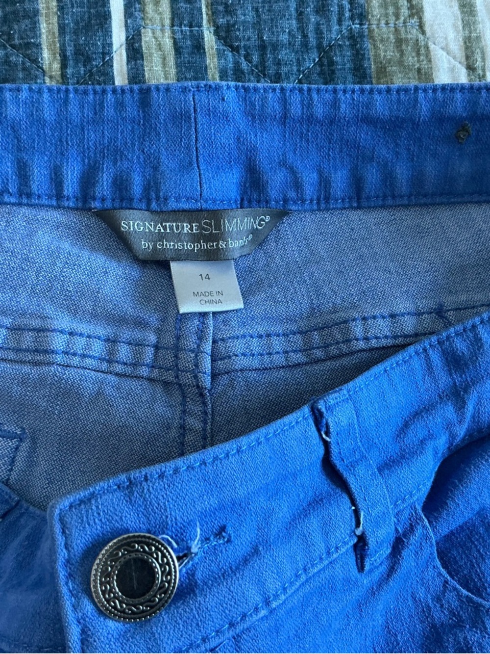 Christopher & Banks Bright Blue Ankle/Cropped Jeans